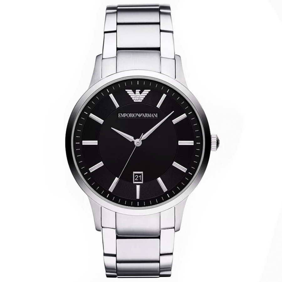 Silver armani watches best sale